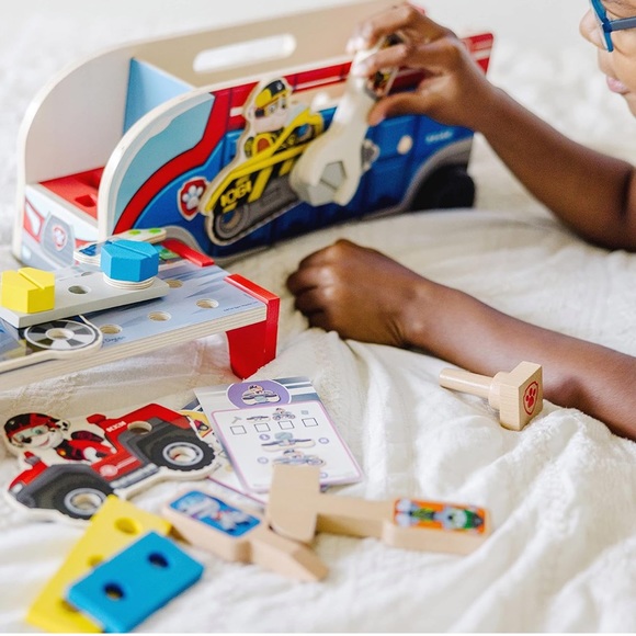 NIB Melissa & Doug 35pc Wooden Paw Patrol 2 Match & Build Mission Cruiser - Picture 4 of 7